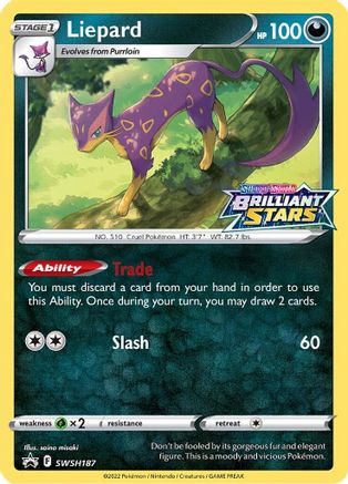 Liepard - SWSH187 - SWSH: Sword & Shield Promo Cards #SWSH187