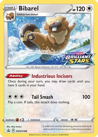Bibarel - SWSH188 - SWSH: Sword & Shield Promo Cards #SWSH188