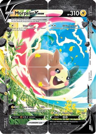 Morpeko V-Union [Set of 4] - SWSH: Sword & Shield Promo Cards #SWSH218