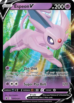 Espeon V - SWSH201 - SWSH: Sword & Shield Promo Cards #SWSH201