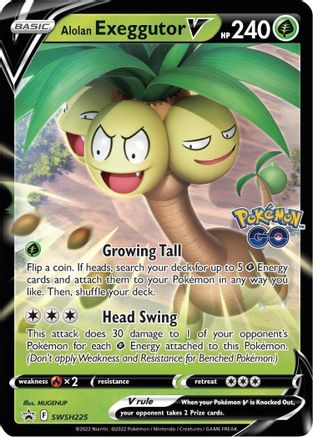 Alolan Exeggutor V - SWSH225 - SWSH: Sword & Shield Promo Cards #SWSH225
