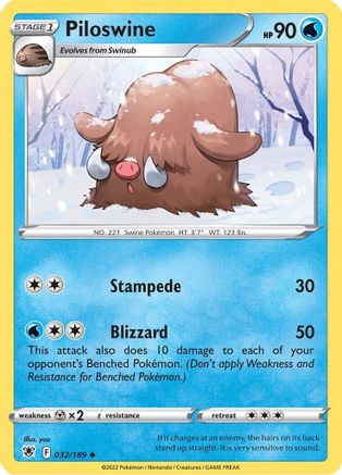Piloswine - SWSH10: Astral Radiance #032