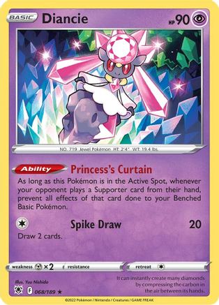 Diancie - SWSH10: Astral Radiance #068
