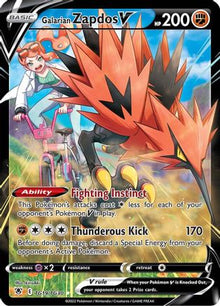 Galarian Zapdos V - SWSH10: Astral Radiance Trainer Gallery #TG19