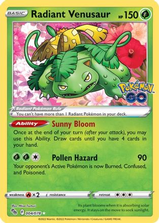 Radiant Venusaur - Pokemon GO #004