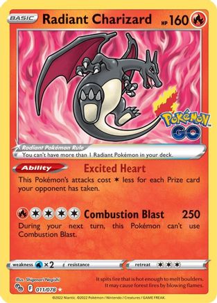 Radiant Charizard - Pokemon GO #011