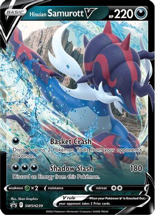 Hisuian Samurott V - SWSH239 - SWSH: Sword & Shield Promo Cards #SWSH239