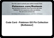 Code Card - Pokemon GO Pin Collection [Bulbasaur] - Pokemon GO #