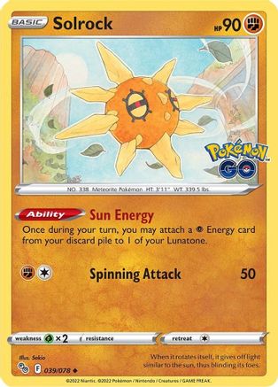 Solrock - Pokemon GO #039