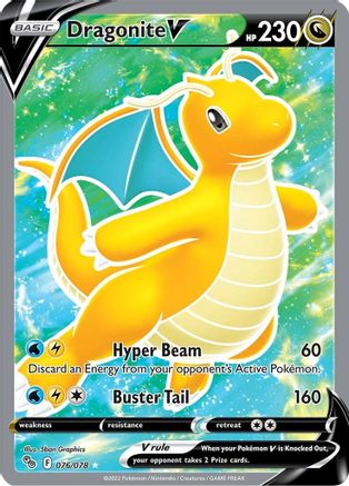 Dragonite V (Full Art) - Pokemon GO #076