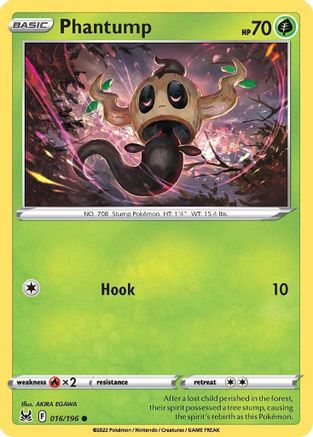 Phantump - SWSH11: Lost Origin #016