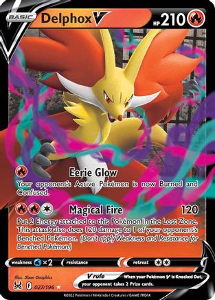 Delphox V - SWSH11: Lost Origin #027