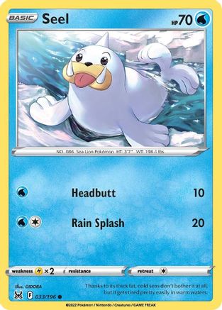 Seel - SWSH11: Lost Origin #033