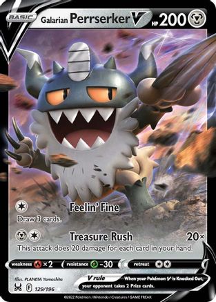 Galarian Perrserker V - SWSH11: Lost Origin #129