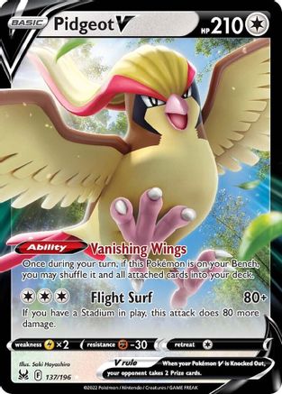 Pidgeot V - SWSH11: Lost Origin #137