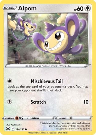 Aipom - SWSH11: Lost Origin #144