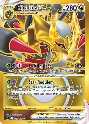 Giratina VSTAR (212) (Secret) - SWSH11: Lost Origin #212