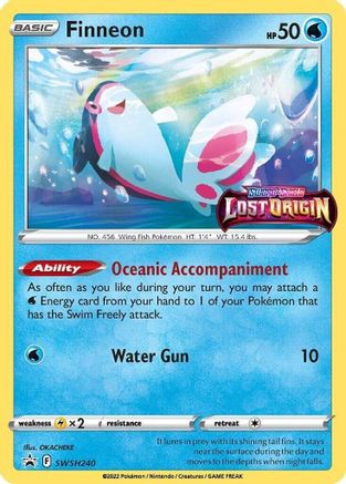 Finneon - SWSH240 (Prerelease) - SWSH: Sword & Shield Promo Cards #SWSH240
