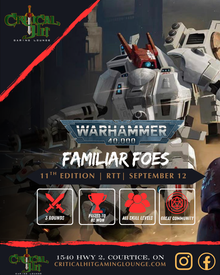 Familiar Foes - Warhammer 40k 11th Edition 2000pt Tournament September 12th