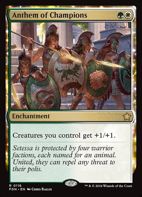 *Foil Anthem of Champions — FDN — 116