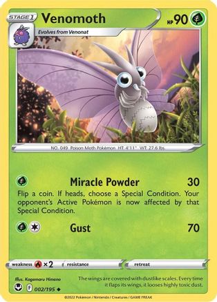 Venomoth - SWSH12: Silver Tempest #002