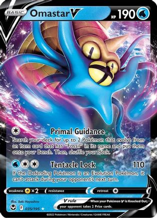 Omastar V - SWSH12: Silver Tempest #035