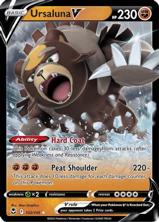 Ursaluna V - SWSH12: Silver Tempest #102