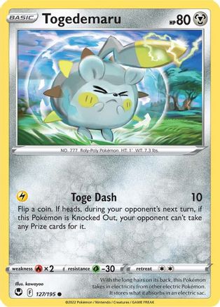 Togedemaru - SWSH12: Silver Tempest #127