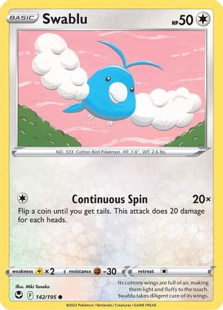 Swablu - SWSH12: Silver Tempest #142