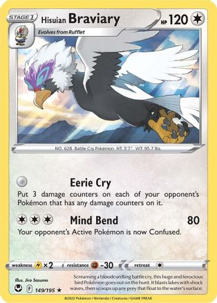 Hisuian Braviary - SWSH12: Silver Tempest #149