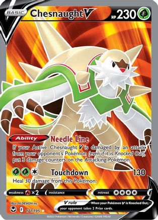 Chesnaught V (Full Art) - SWSH12: Silver Tempest #171