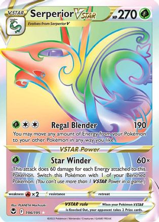 Serperior VSTAR (Secret) - SWSH12: Silver Tempest #196
