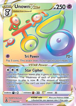 Unown VSTAR (Secret) - SWSH12: Silver Tempest #199
