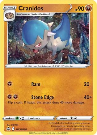 Cranidos - SWSH274 - SWSH: Sword & Shield Promo Cards #SWSH274
