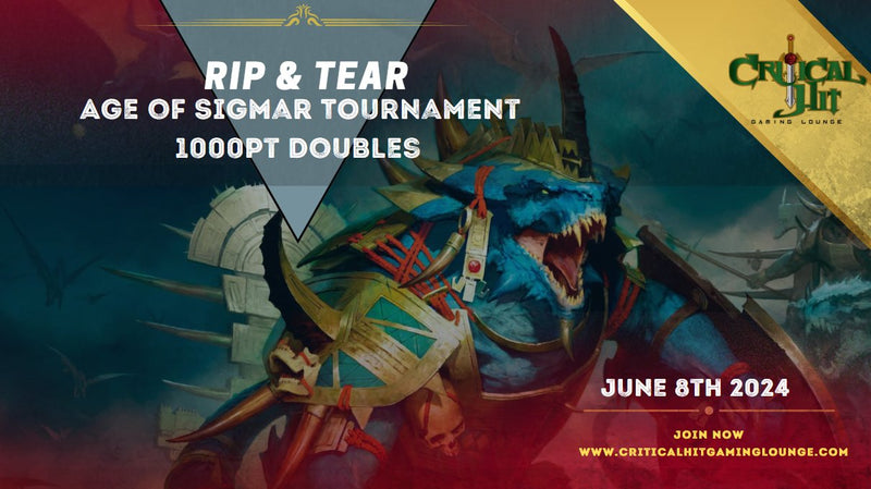 Rip & Tear Warhammer Age of Sigmar Doubles Tournament- June 8th