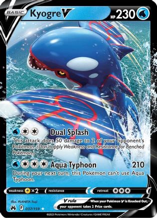 Kyogre V - SWSH: Crown Zenith #037