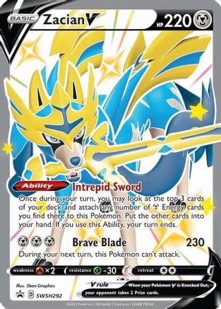 Zacian V (Shiny) - SWSH292 - SWSH: Sword & Shield Promo Cards #SWSH292
