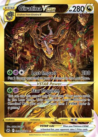 Giratina VSTAR (Secret) - SWSH: Crown Zenith: Galarian Gallery #GG69