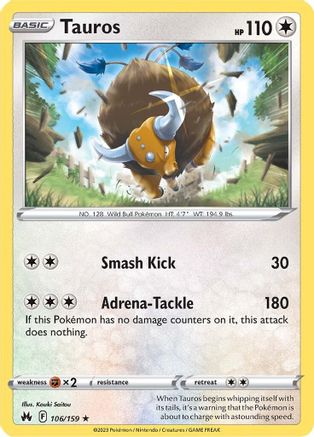 Tauros - SWSH: Crown Zenith #106