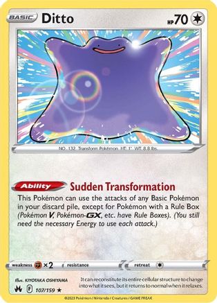 Ditto - SWSH: Crown Zenith #107