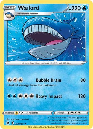 Wailord - SWSH: Crown Zenith #032