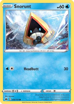 Snorunt - SWSH: Crown Zenith #034
