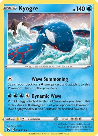 Kyogre - SWSH: Crown Zenith #036