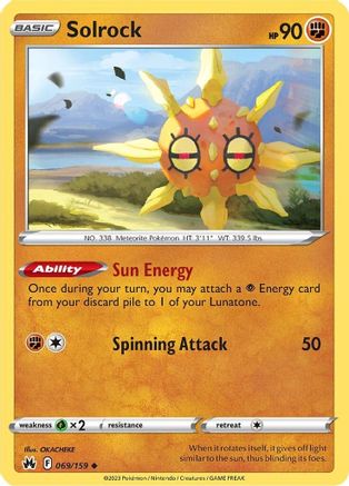 Solrock - SWSH: Crown Zenith #069