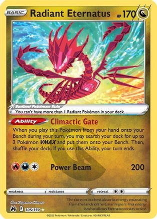 Radiant Eternatus - SWSH: Crown Zenith #105