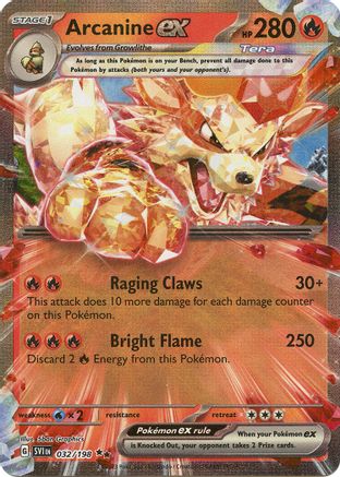 Arcanine ex - 032/198 - SV01: Scarlet & Violet Base Set #032