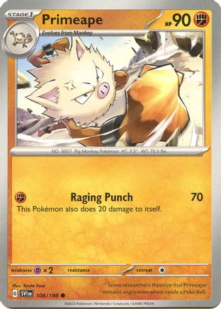 Primeape - SV01: Scarlet & Violet Base Set #108