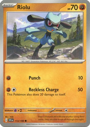 Riolu - 113/198 - SV01: Scarlet & Violet Base Set #113
