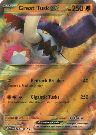 Great Tusk ex - 123/198 - SV01: Scarlet & Violet Base Set #123