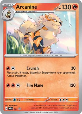 Arcanine - 011 - SV: Scarlet & Violet Promo Cards #011